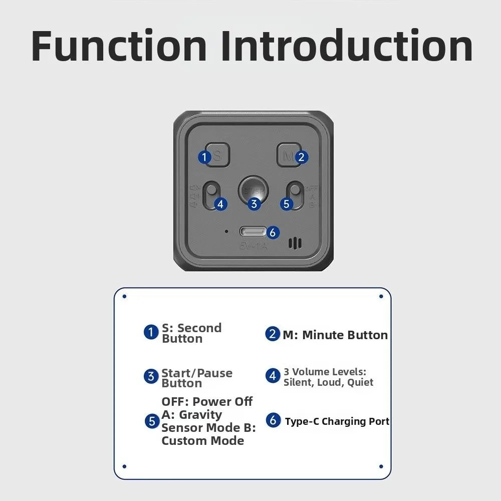 Gravity Cube Timer – 4 Preset Times