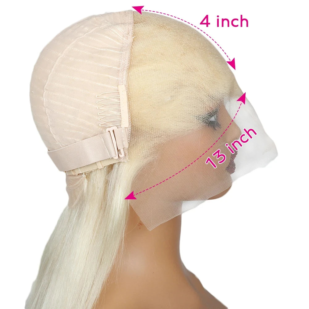 613 Blonde Body Wave Lace Frontal Wig Human Hair 220 Density 13x4 13x6 HD Transparent Lace Front Brazilian Pre Plucked Wigs